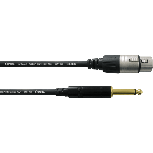 Câble Audio XLR femelle/jack Mono 5 m CORDIAL CCM5FP