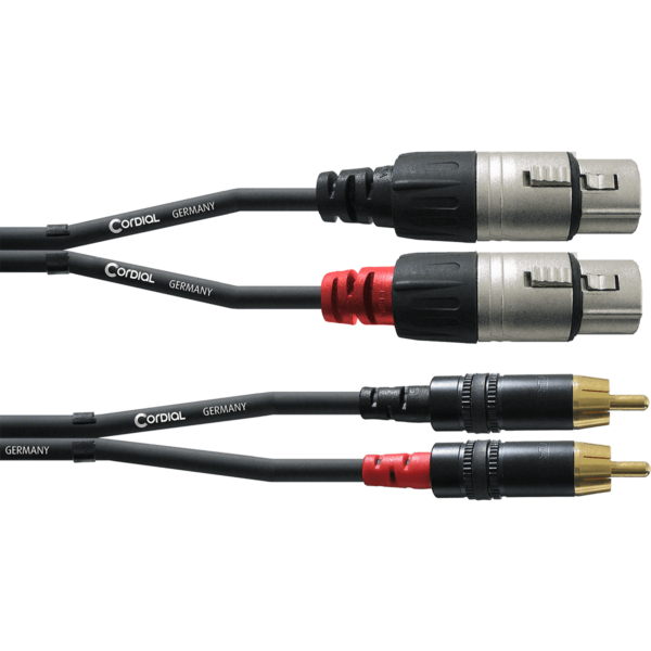Câble Audio Double XLR femelle/RCA 3 m CORDIAL CFU3FC