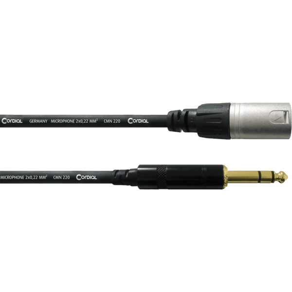 Câble Audio XLR mâle/jack mâle Stéréo 9m CORDIAL CFM9MV